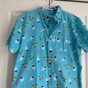 Disney Pixar wall-e button down, size l